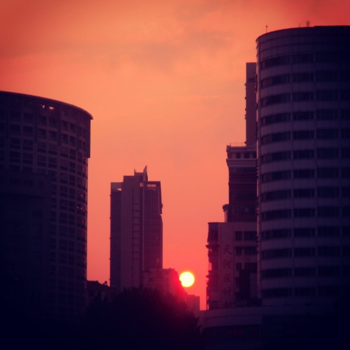 sunset in Guangzhou